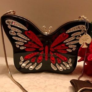 *RARE* Kate Spade Butterfly Crystal Clutch Bag NWT